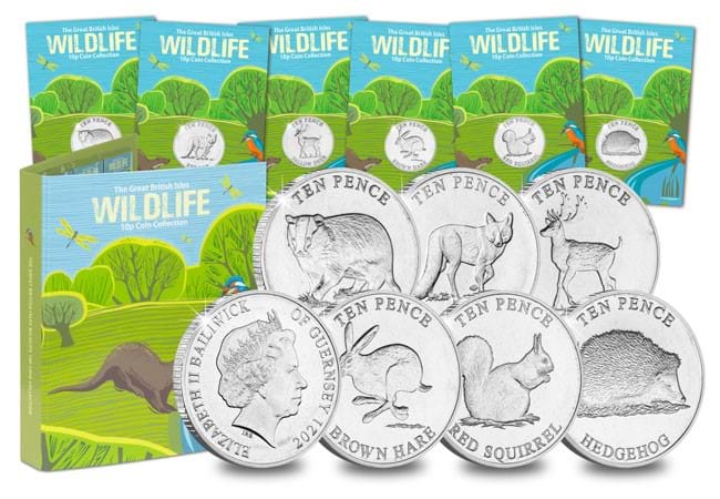 GBI Wildlife Woodland Mammals Uncirculated 10p Coins